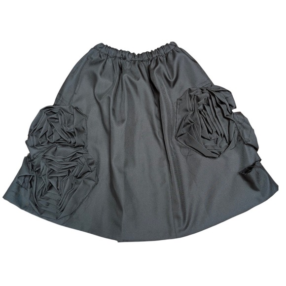 Comme des Garcons Dresses & Skirts - Comme des Garcons 2024 Black Rosette Sculptural Skirt Size Small